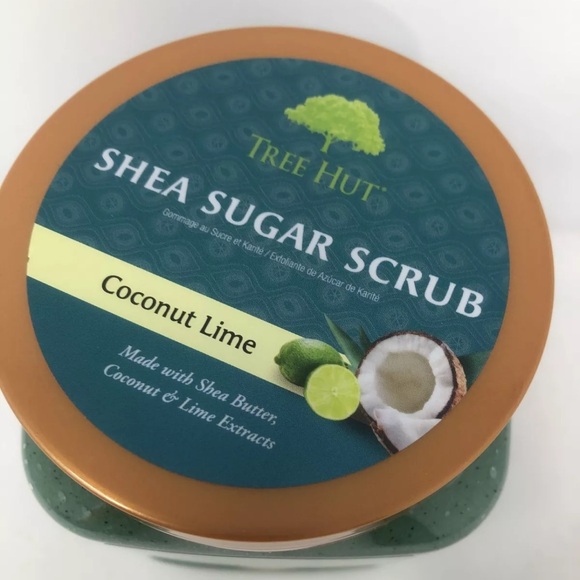 Tree Hut Shea Sugar Scrub Coconut Lime 18 oz 2 Jars Shea Butter Lime Extracts - Picture 1 of 2